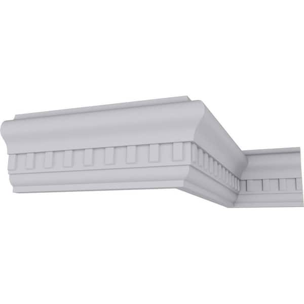 Ekena Millwork SAMPLE - 1-1/8 in. x 12 in. x 2-1/2 in. Urethane Swindon Dentil Chair Rail Moulding