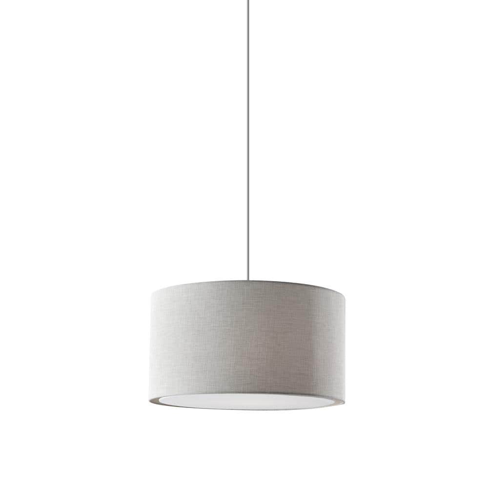 Harvest Large Drum 10.75 in. White Pendant