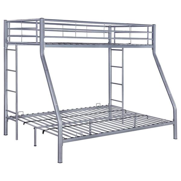 Coaster Hayward Silver Twin Over Full Bunk Bed 460062 The Home Depot