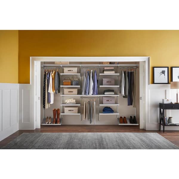 Everbilt 7 ft. - 10 ft. Regular Duty Closet Organizer Kit 90250 - The Home  Depot