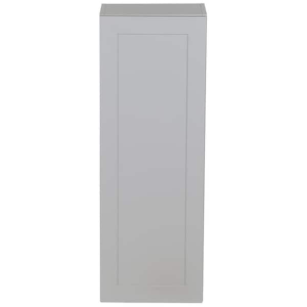 Cambridge Shaker Assembled 15 in. W x 42 in. H x 12.5 in. D Wall Cabinet in Gray