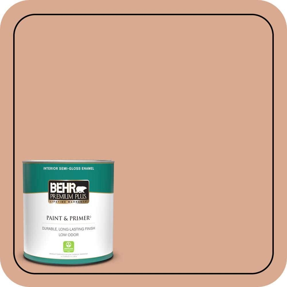 1 qt. #QE-02 Salmon Sand Semi-Gloss Enamel Low Odor Interior Paint & Primer price history on PriceWatchPro