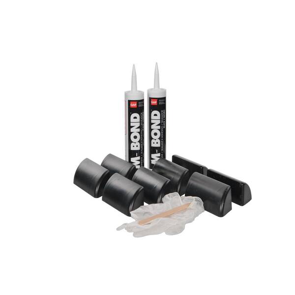 GAF M-Curb 6 in. L x 2 in. W Polyester Straight Black Asphaltic Roofing Flashing Cover for Roof Penetrations (8 pcs per bx)
