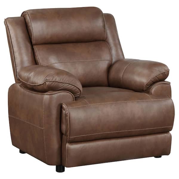 Coaster Ellington Dark Brown Upholstered Padded Arm Accent Chair