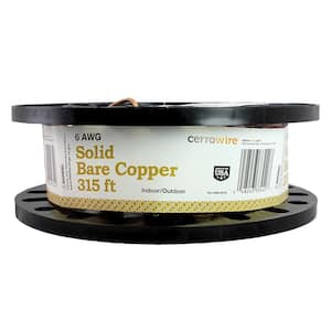 315 ft. 6-Gauge Solid SD Bare Copper Grounding Wire