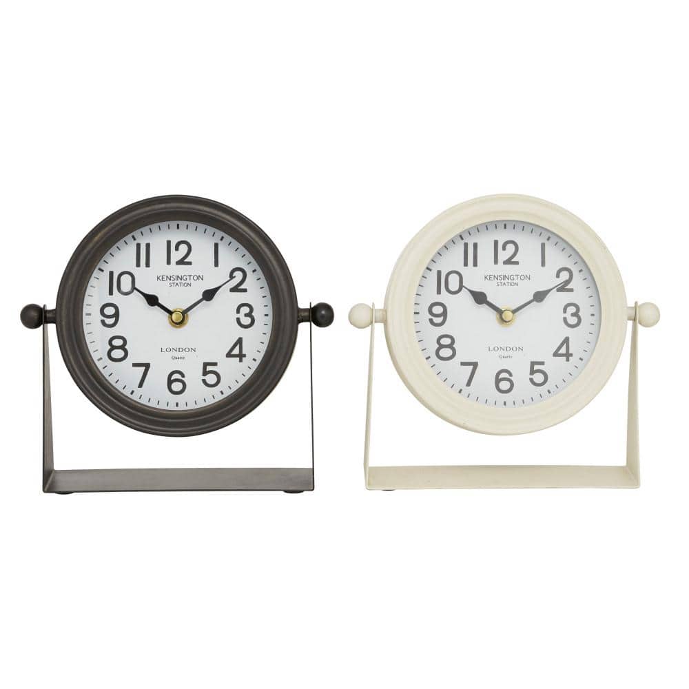 DecMode 8  Multi Colored Metal Clock  Set of 2 ( Total pack of 3 set)
