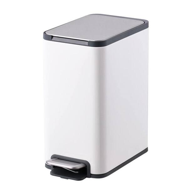 Dracelo 5 Liter Rectangular Step Trash Can with Plastic Inner Buckets ...