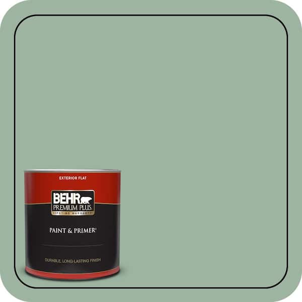 BEHR PREMIUM PLUS 1 qt. #S410-4 Copper Patina Flat Exterior Paint & Primer
