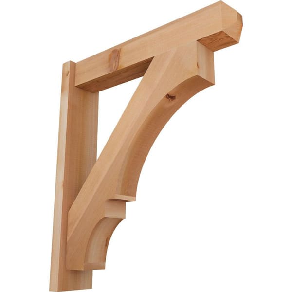 Ekena Millwork 6 in. x 30 in. x 26 in. Western Red Cedar Balboa Craftsman Smooth Outlooker