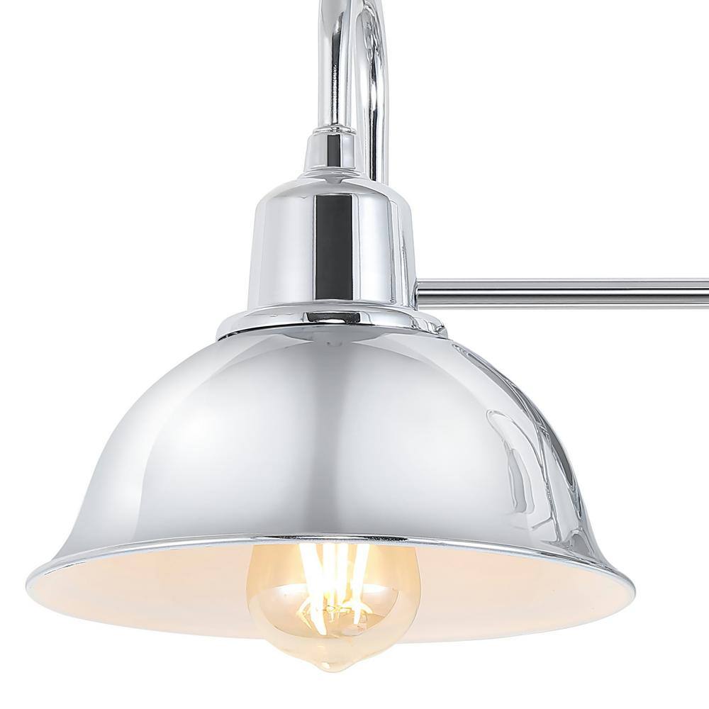 Frisco 26.5" Chrome Polished Metal 3-Light Vanity Fixture