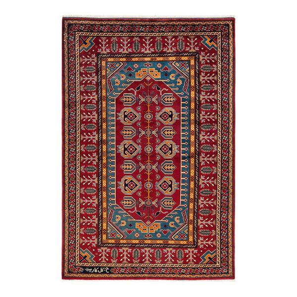 Solo Rugs Tribal One-of-a-Kind Bohemian Red 4 ft. 2 in. x 6 ft. 2 in. Tribal Area Rug