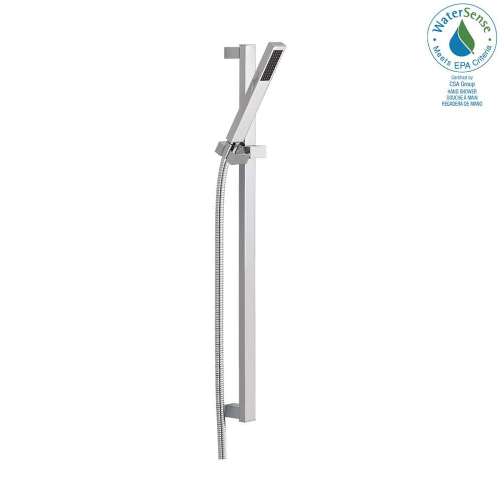Chrome Adjustable Height Wall Mounted Handheld Shower