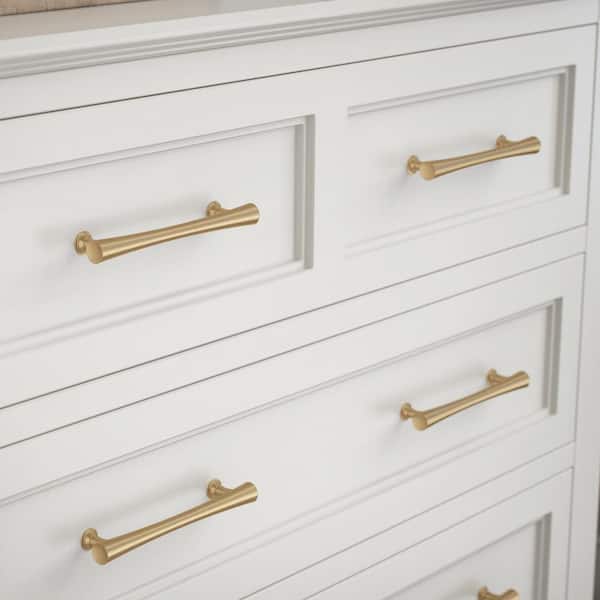 10-Pack Drum 5-1/16 in. (128 mm) Classic Champagne Bronze Cabinet Drawer Pulls