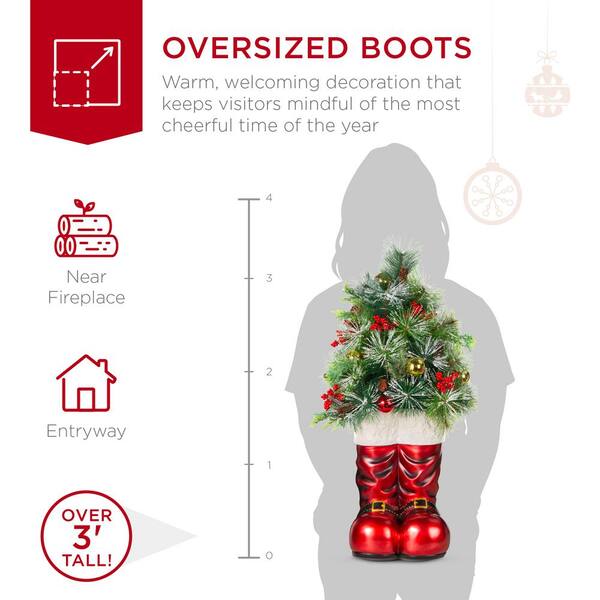 Battery Operated Christmas Santa Boots 