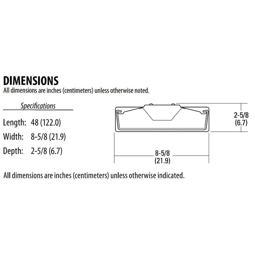 White Acrylic 48'' LED Dimmable Flush Mount Light