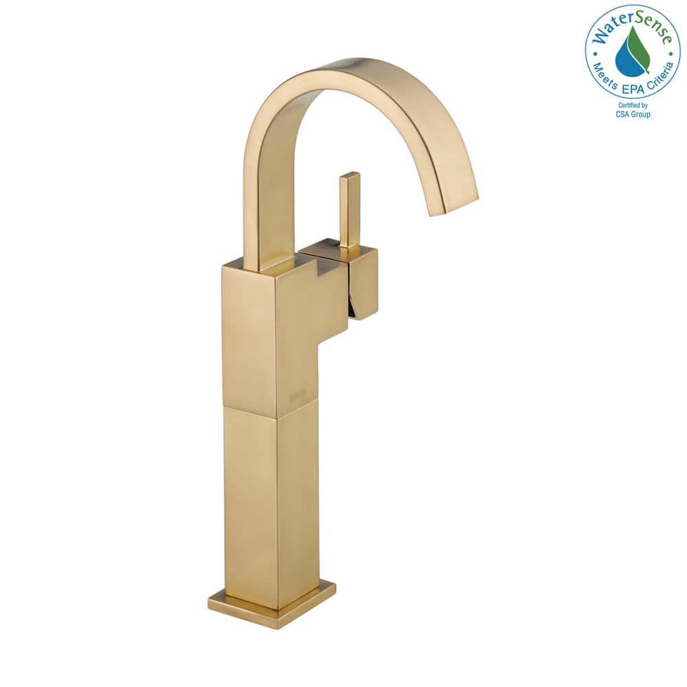 Delta Vero Champagne Bronze Single Handle Vessel Bathroom Faucet