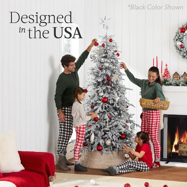 Best Choice Products 7.5 ft. Green Fir Pre-Lit Flocked Artificial