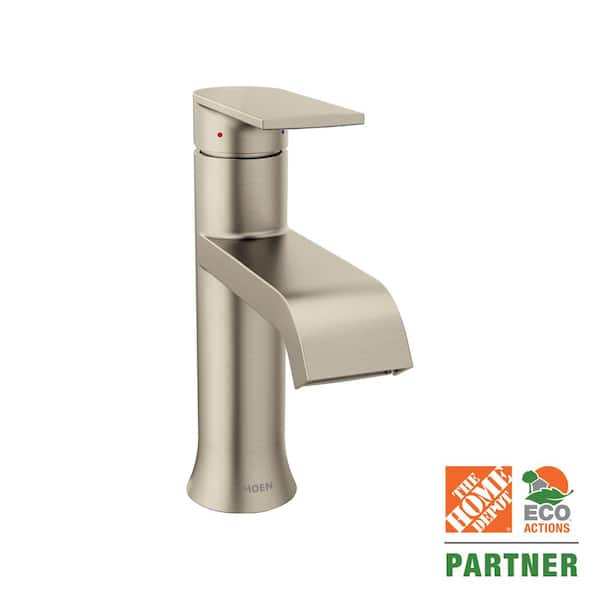 MOEN Genta LX SingleHandle Single Hole Bathroom Faucet with Drain