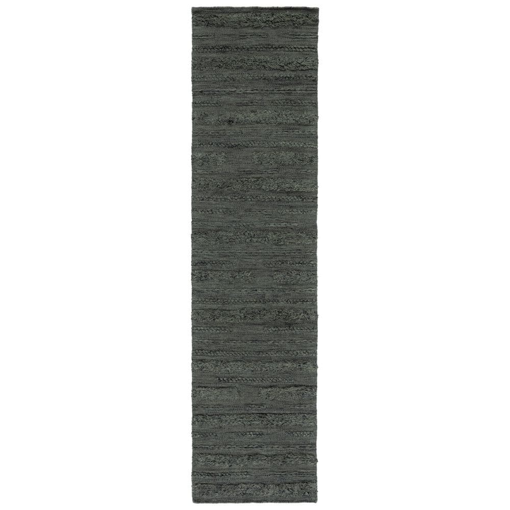 Vermont 2 ft. x 9 ft. Charcoal/Ivory Marle High-Low Runner Rug price history on PriceWatchPro