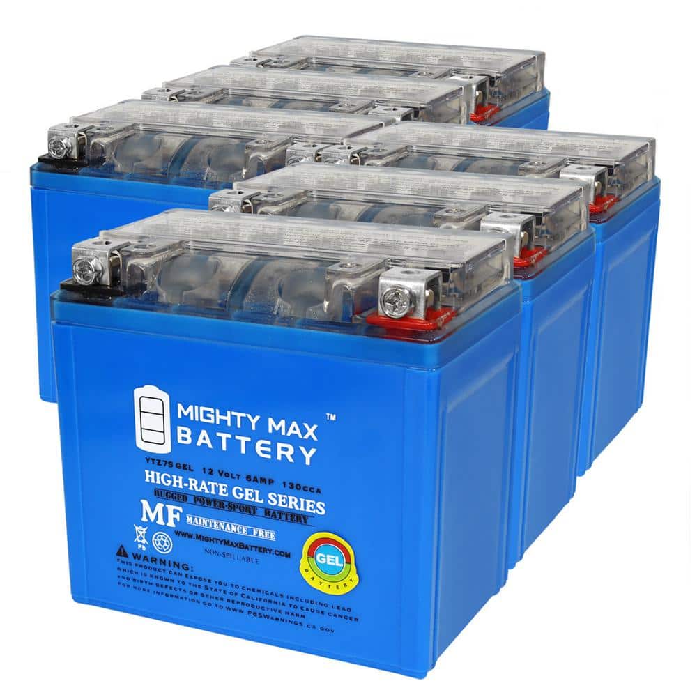 YTZ7SGEL -12-Volt 6AH GEL 130CCA SLA AGM Motorcycle Battery - Pack of 6 price history on PriceWatchPro