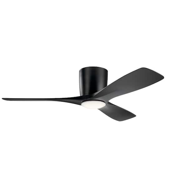 Kichler Volos 48 In Integrated Led, Black Three Blade Ceiling Fan