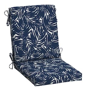 earthFIBER Outdoor Dining Chair Cushion 20 in. x 20 in., Navy Blue King Palm