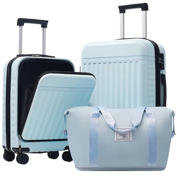 Tatahance 2-Piece Light Blue Hardside Double 360° Spinner Wheels