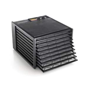 NutriChef 10-Tray Black Food Dehydrator with Stainless Steel Trays NCFD10S  - The Home Depot