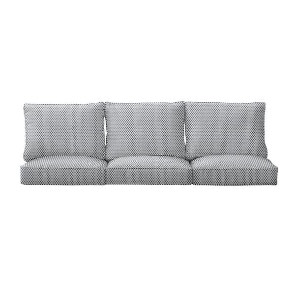 SORRA HOME Sorra Home 27 in. x 29 in. x 5 in. 6-Piece Deep Seating Outdoor Couch Cushion in Sunbrella Detail Navy