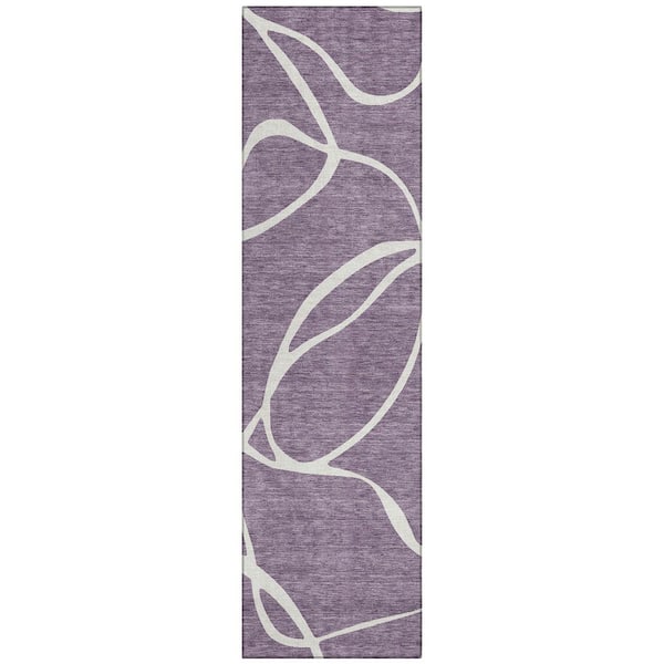 Chantille Machine Washable Indoor/Outdoor Abstract ACN999 Purple 2 ft. 3 in. x 7 ft. 6 in. Area Rug