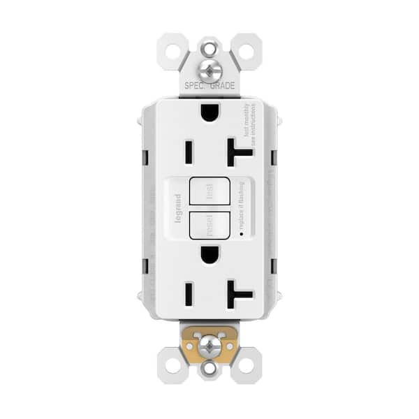 PlugTail 20 Amp GFCI Duplex Outlet White