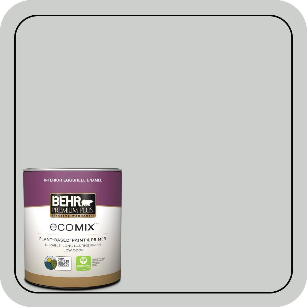 1 qt. #N460-2 Planetary Silver Eggshell Enamel EcoMix Plant-Based Interior Paint & Primer price history on PriceWatchPro