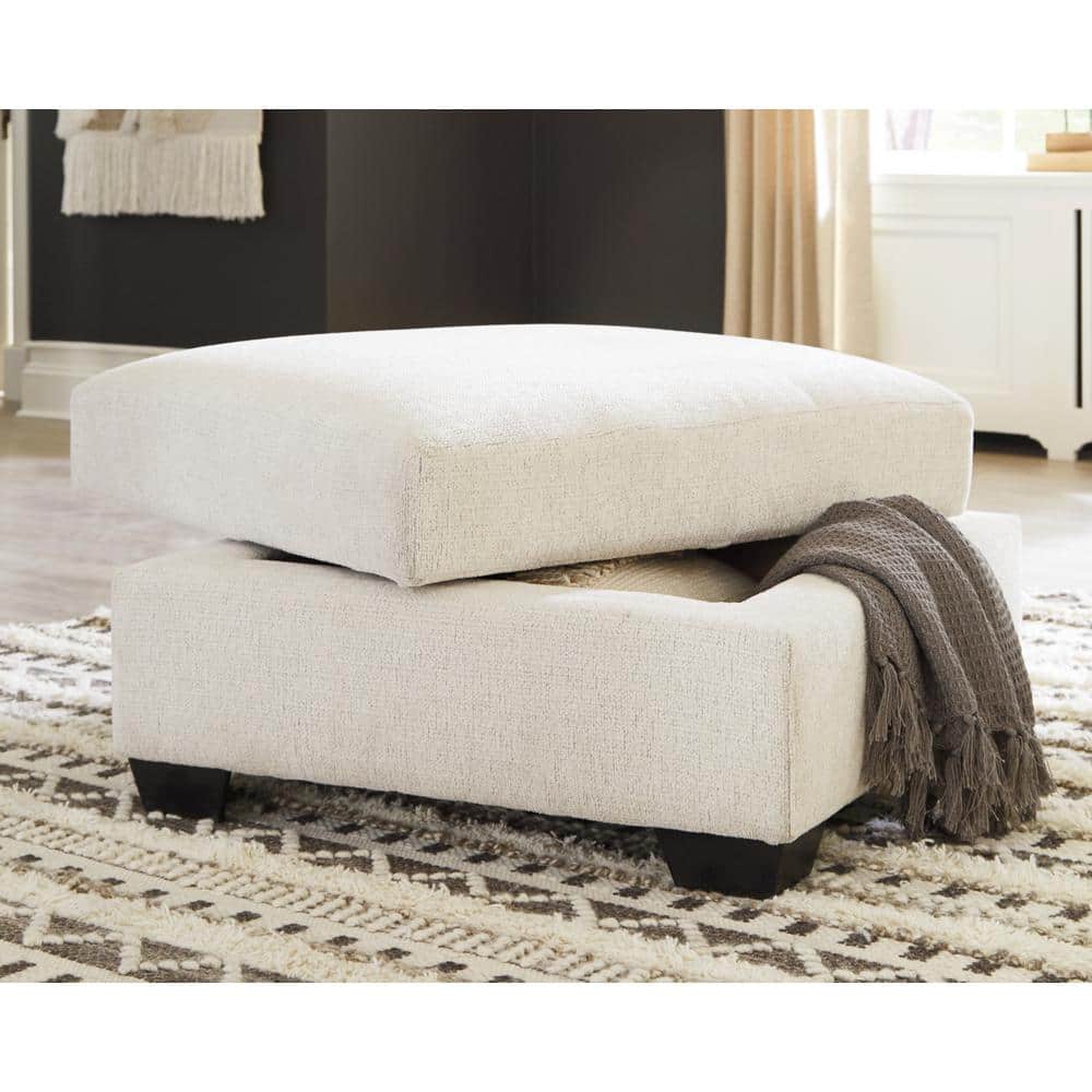 Snow White Modern Storage Ottoman with Built-in Table