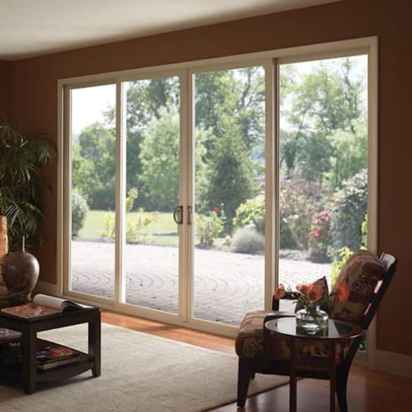 Ply Gem 71.5 in. x 79.5 in. Select Series Vinyl Right-Hand Sliding Patio Door with Blinds and LowE Glass, Screen Included SELECT DOOR 72X80 WH LE BBG RH - The