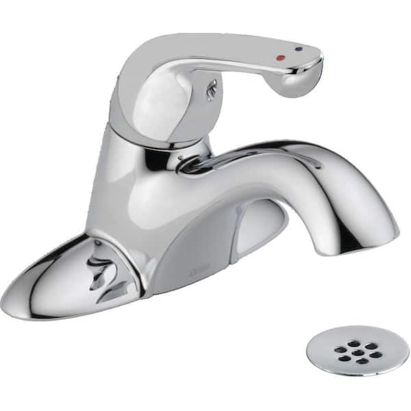 Delta Commercial 4 in. Centerset Single-Handle Bathroom Faucet in Chrome