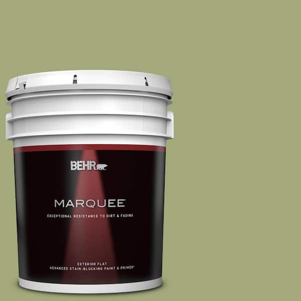 BEHR MARQUEE 5 gal. #M350-5 Mossy Cavern Flat Exterior Paint & Primer