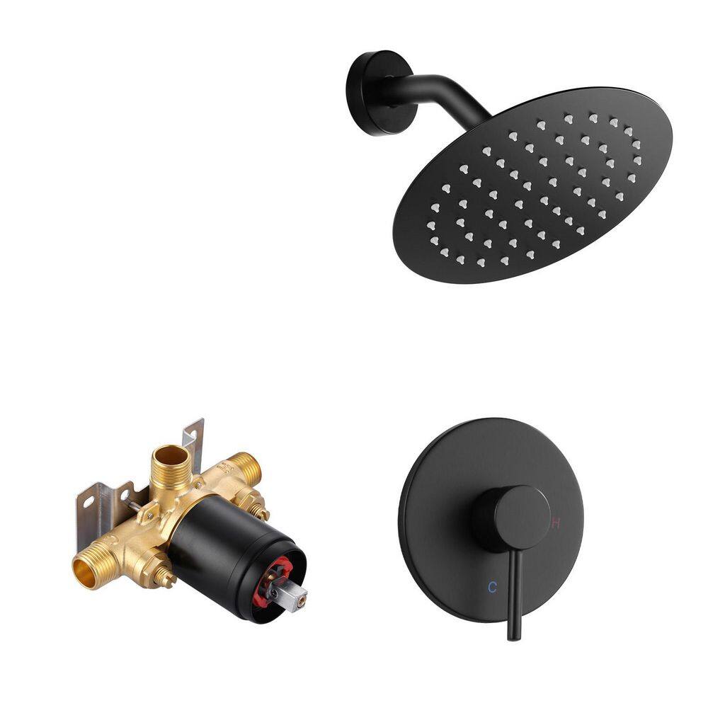 Single-Handle 1-Spray Shower Faucet 1.8 GPM with 360° Swivel in Matte Black price history on PriceWatchPro