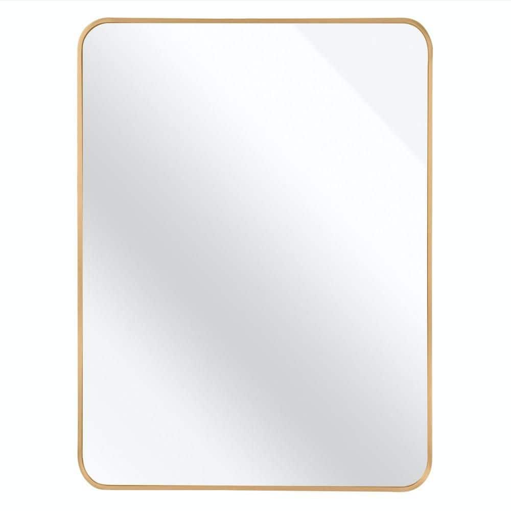 30 in. W x 40 in. H Gold Rectangular Metal Framed Bathrrom Mirror for Wall price history on PriceWatchPro
