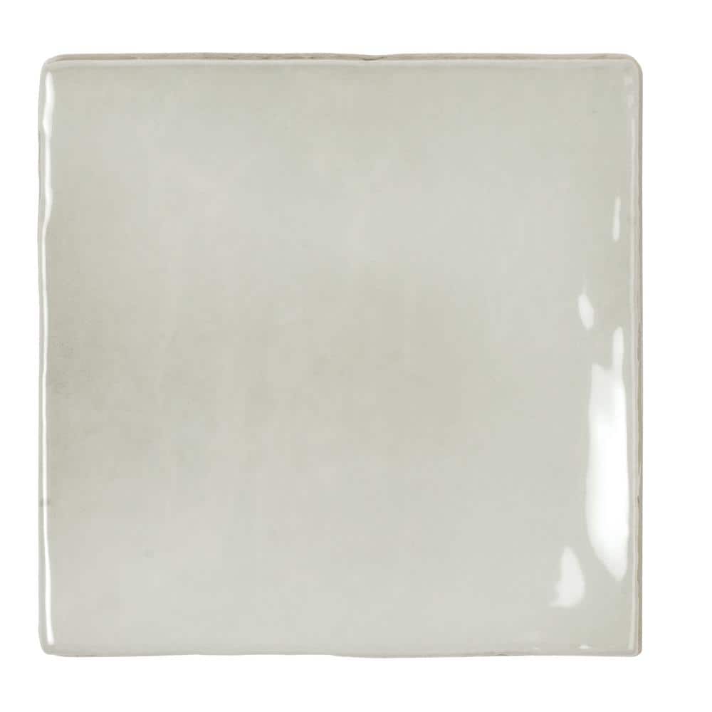 Silken Green 3.94 in. x 3.94 in. Glossy Ceramic Square Wall and Floor Tile Sample (0.11 Sq. ft./case) (1-pack) price history on PriceWatchPro