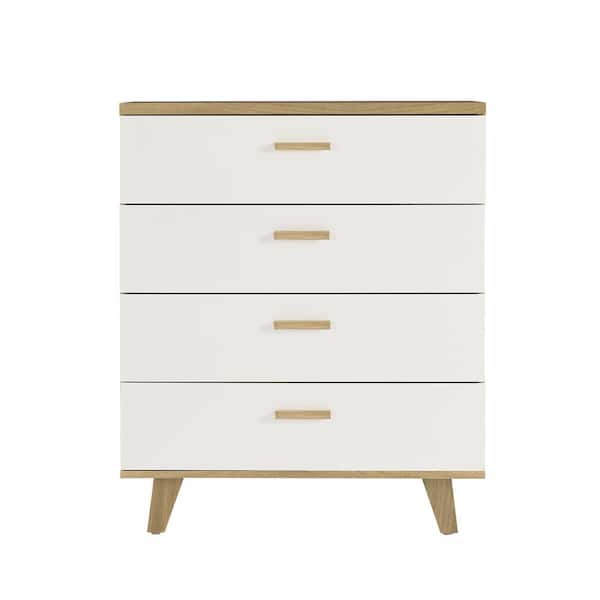 Unbranded 4-Drawer Rosewood Chest of Drawers with Solid Wood Handles and Foot Stand 31.50 in. L x 15.7 in. W x 37.80 in. H
