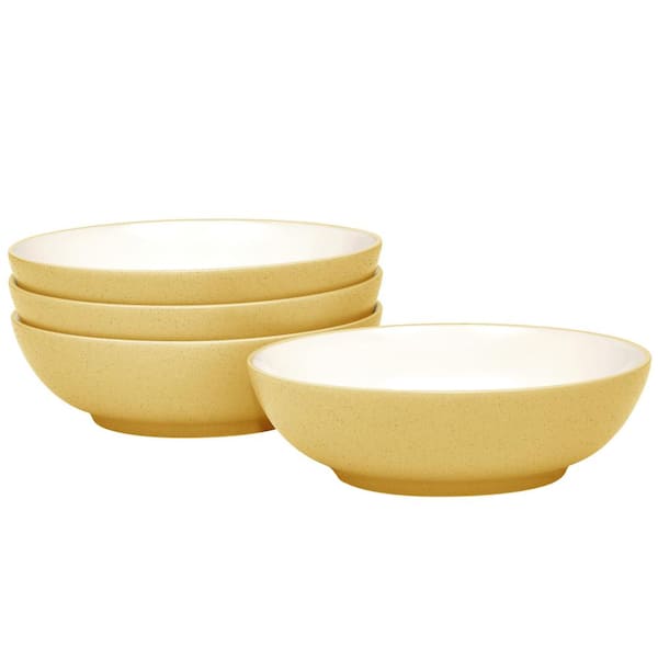 Noritake Colorwave Mustard 7 in., 22 fl. Oz. (Yellow) Stoneware Cereal/Soup Bowls, (Set of 4)
