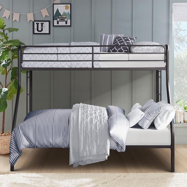 Lazzara Adaline Dark Bronze Finish Twin/Full Metal Bunk Bed