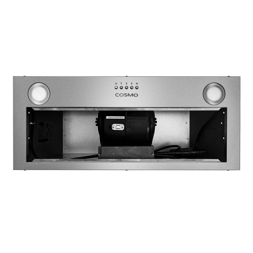 Cosmo 30-Inch Stainless Steel Insert Range Hood with LED Lights