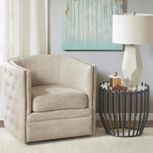 Wilmette Cream Curved Back Swivel Chair