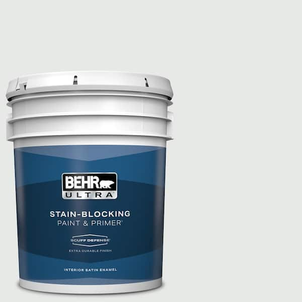 BEHR ULTRA 5 gal. #PWN-44 Bay Breeze Extra Durable Satin Enamel Interior Paint & Primer