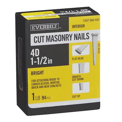 1-1/2 in. x 4D Bright Non-Collated Flooring Nails Cut Masonry 1 lb. (94-Count)