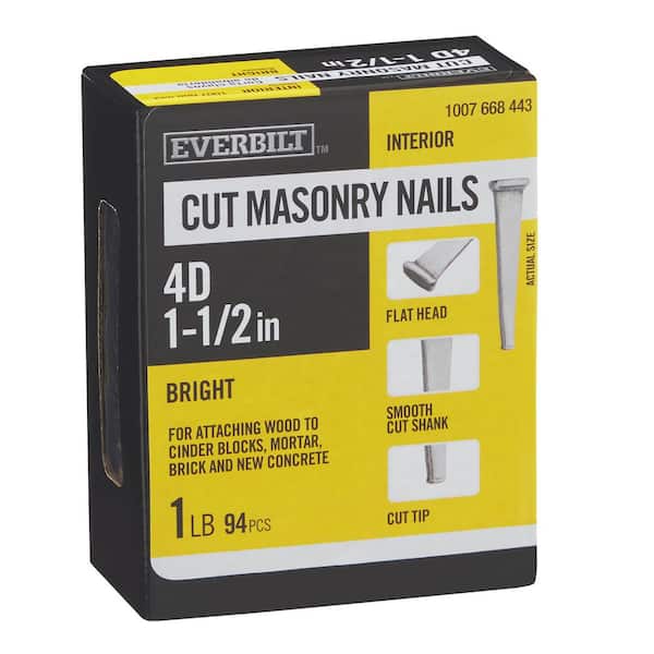 Everbilt 1-1/2 in. x 4D Bright Non-Collated Flooring Nails Cut Masonry 1 lb. (94-Count)