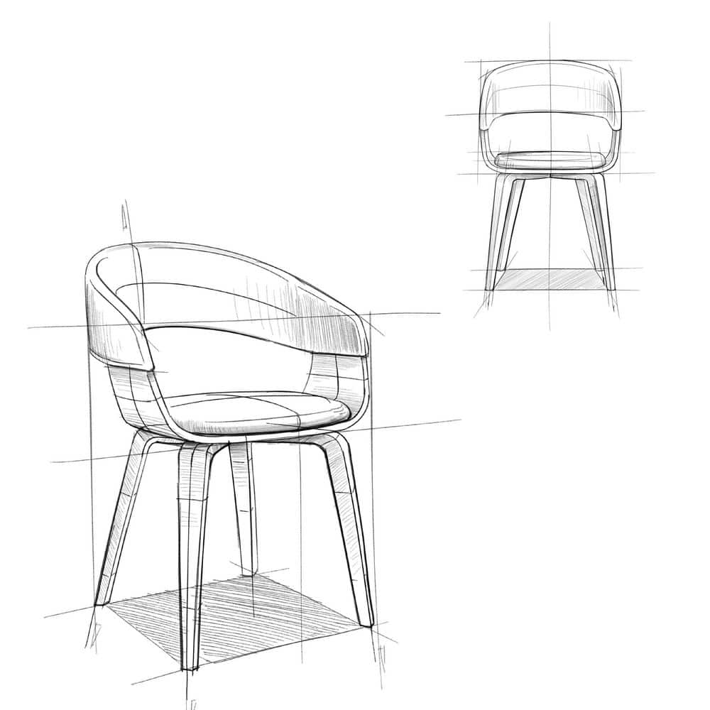 Light Grey Linen Upholstered Bentwood Dining Chair