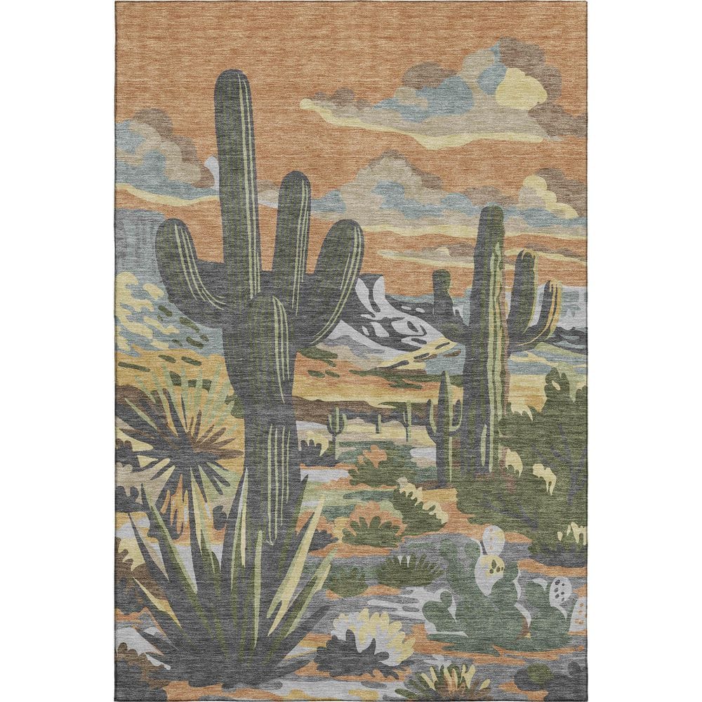 Mayfield Premium Machine Washable Abstract AMF2496 Copper 10 ft. x 14 ft. Area Rug price history on PriceWatchPro