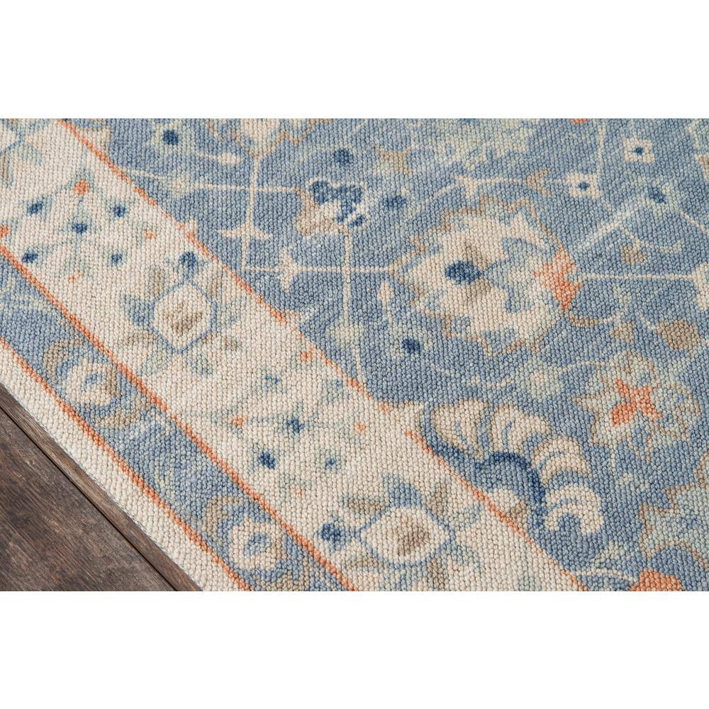 Aegean Medallion 27" Blue Wool Blend Runner Rug